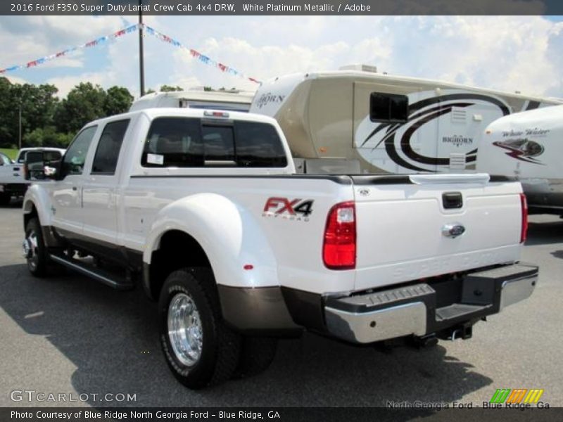 White Platinum Metallic / Adobe 2016 Ford F350 Super Duty Lariat Crew Cab 4x4 DRW