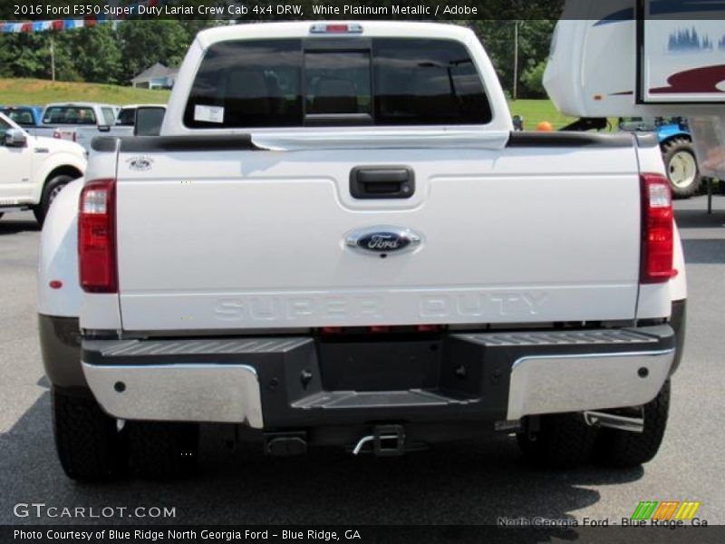 White Platinum Metallic / Adobe 2016 Ford F350 Super Duty Lariat Crew Cab 4x4 DRW