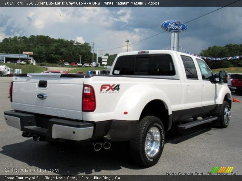 White Platinum Metallic / Adobe 2016 Ford F350 Super Duty Lariat Crew Cab 4x4 DRW