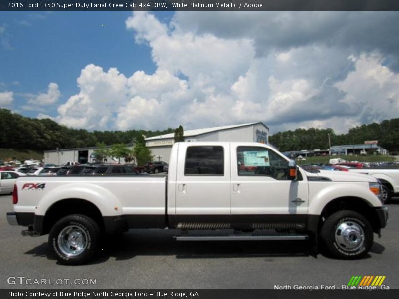 White Platinum Metallic / Adobe 2016 Ford F350 Super Duty Lariat Crew Cab 4x4 DRW