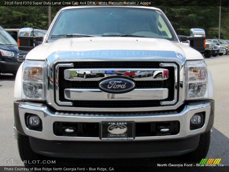 White Platinum Metallic / Adobe 2016 Ford F350 Super Duty Lariat Crew Cab 4x4 DRW