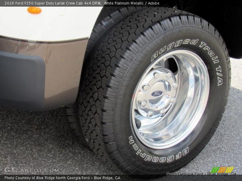 White Platinum Metallic / Adobe 2016 Ford F350 Super Duty Lariat Crew Cab 4x4 DRW