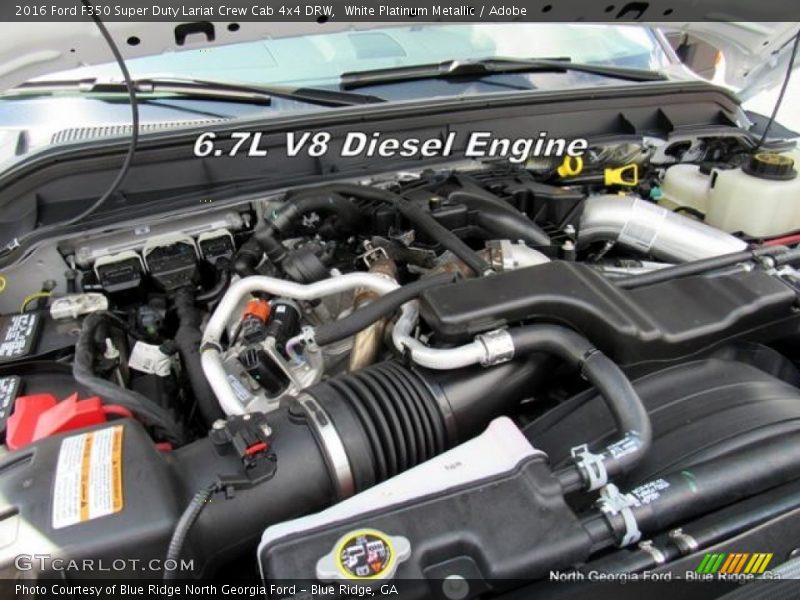 White Platinum Metallic / Adobe 2016 Ford F350 Super Duty Lariat Crew Cab 4x4 DRW