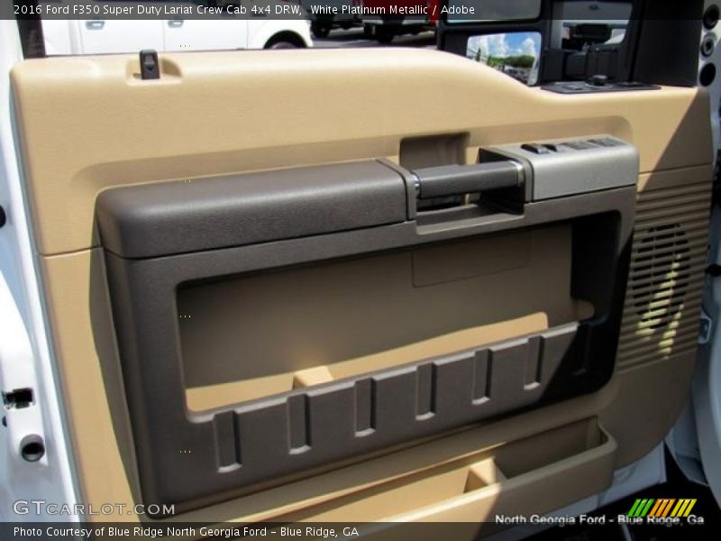 White Platinum Metallic / Adobe 2016 Ford F350 Super Duty Lariat Crew Cab 4x4 DRW