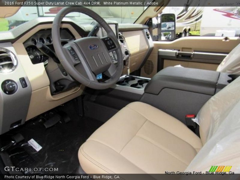 White Platinum Metallic / Adobe 2016 Ford F350 Super Duty Lariat Crew Cab 4x4 DRW