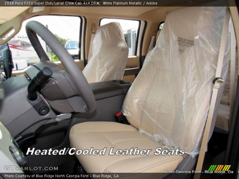 White Platinum Metallic / Adobe 2016 Ford F350 Super Duty Lariat Crew Cab 4x4 DRW