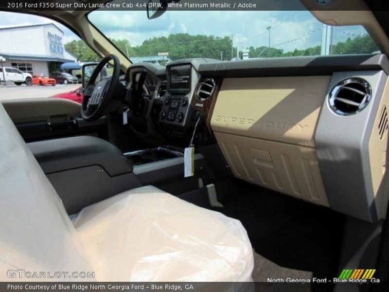 White Platinum Metallic / Adobe 2016 Ford F350 Super Duty Lariat Crew Cab 4x4 DRW