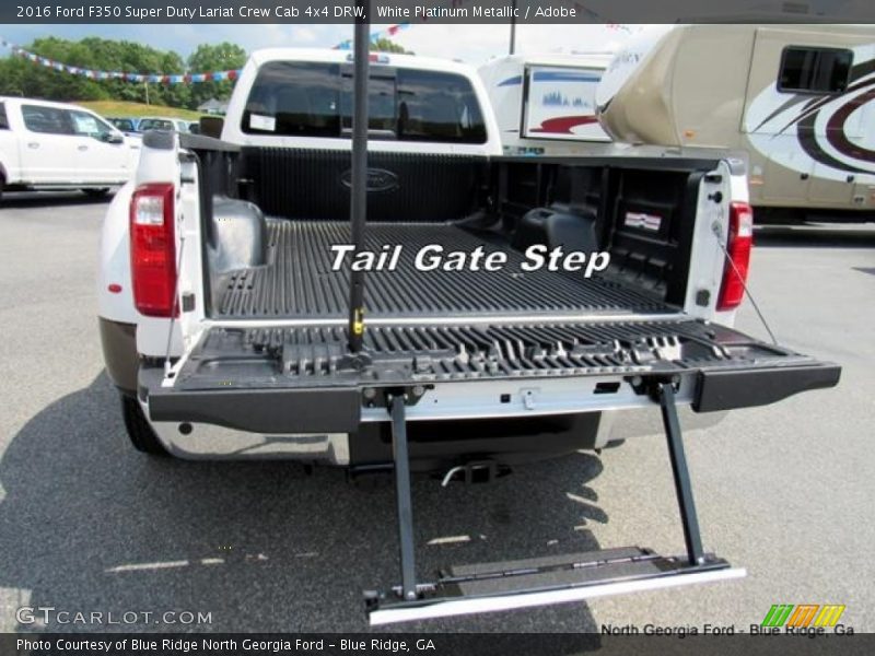 White Platinum Metallic / Adobe 2016 Ford F350 Super Duty Lariat Crew Cab 4x4 DRW