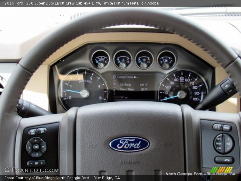 White Platinum Metallic / Adobe 2016 Ford F350 Super Duty Lariat Crew Cab 4x4 DRW