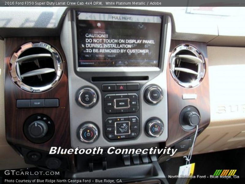 White Platinum Metallic / Adobe 2016 Ford F350 Super Duty Lariat Crew Cab 4x4 DRW