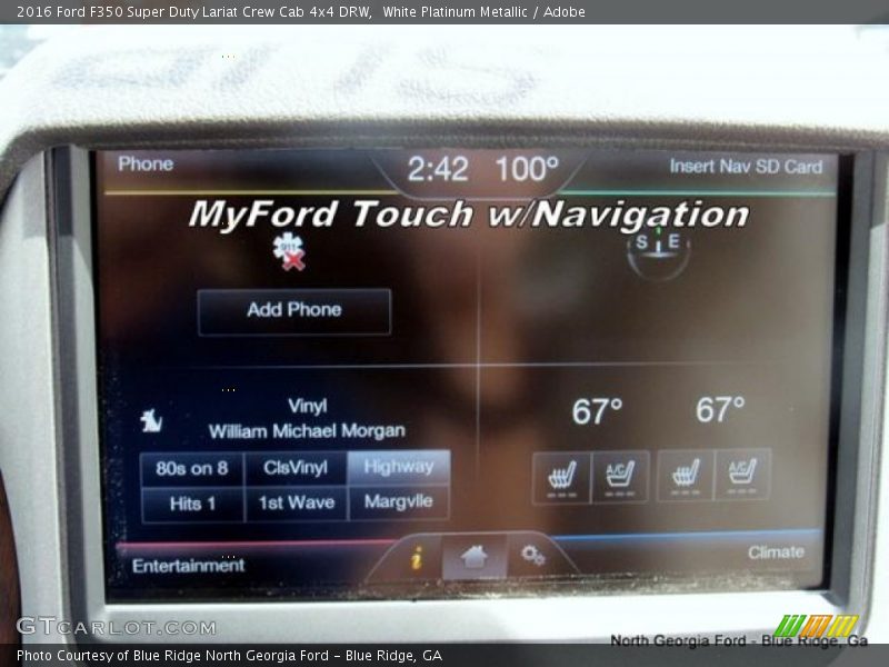 White Platinum Metallic / Adobe 2016 Ford F350 Super Duty Lariat Crew Cab 4x4 DRW