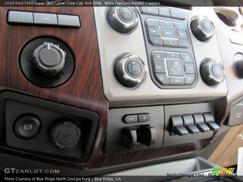 White Platinum Metallic / Adobe 2016 Ford F350 Super Duty Lariat Crew Cab 4x4 DRW