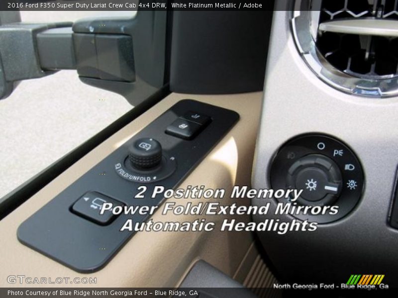 White Platinum Metallic / Adobe 2016 Ford F350 Super Duty Lariat Crew Cab 4x4 DRW