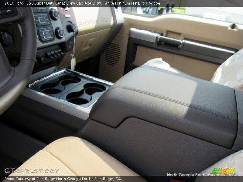 White Platinum Metallic / Adobe 2016 Ford F350 Super Duty Lariat Crew Cab 4x4 DRW