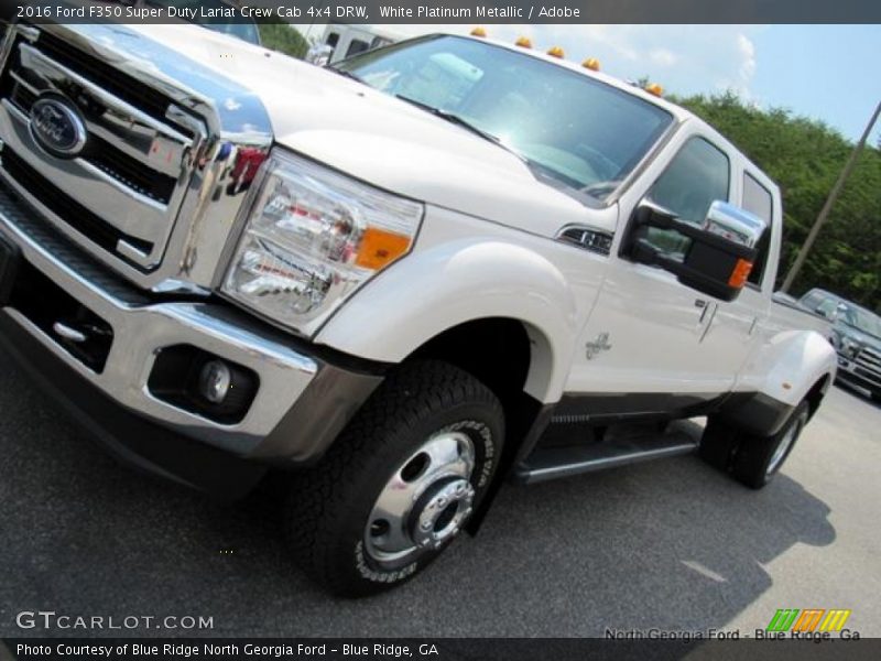 White Platinum Metallic / Adobe 2016 Ford F350 Super Duty Lariat Crew Cab 4x4 DRW