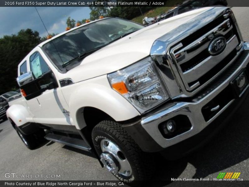 White Platinum Metallic / Adobe 2016 Ford F350 Super Duty Lariat Crew Cab 4x4 DRW