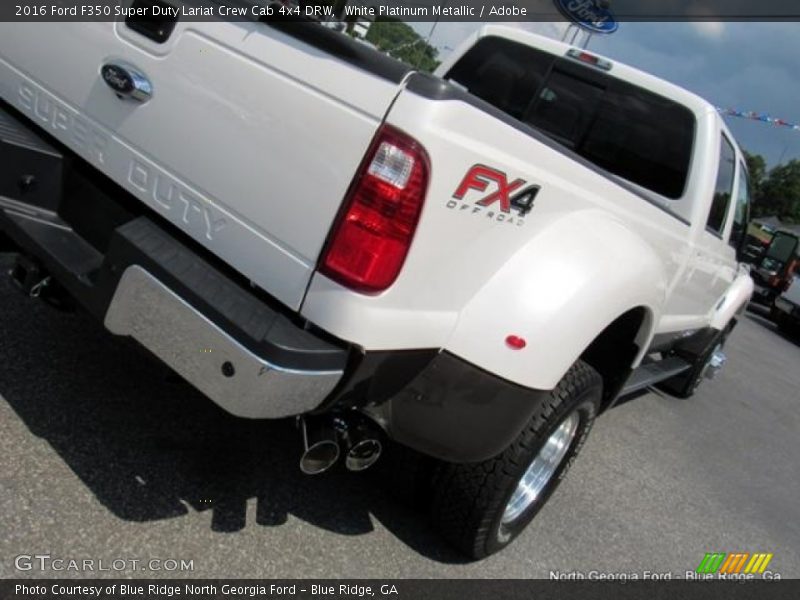 White Platinum Metallic / Adobe 2016 Ford F350 Super Duty Lariat Crew Cab 4x4 DRW