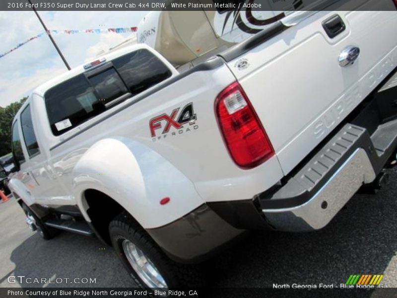 White Platinum Metallic / Adobe 2016 Ford F350 Super Duty Lariat Crew Cab 4x4 DRW