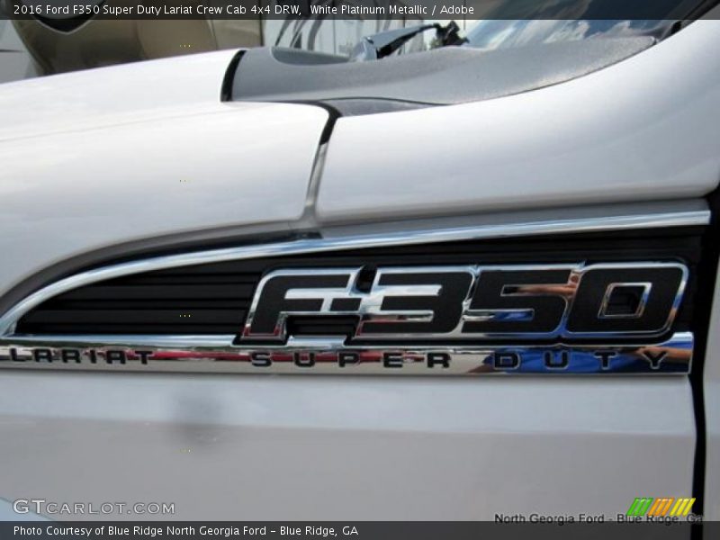 White Platinum Metallic / Adobe 2016 Ford F350 Super Duty Lariat Crew Cab 4x4 DRW