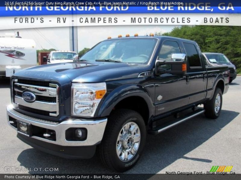 Blue Jeans Metallic / King Ranch Mesa/Adobe 2016 Ford F250 Super Duty King Ranch Crew Cab 4x4