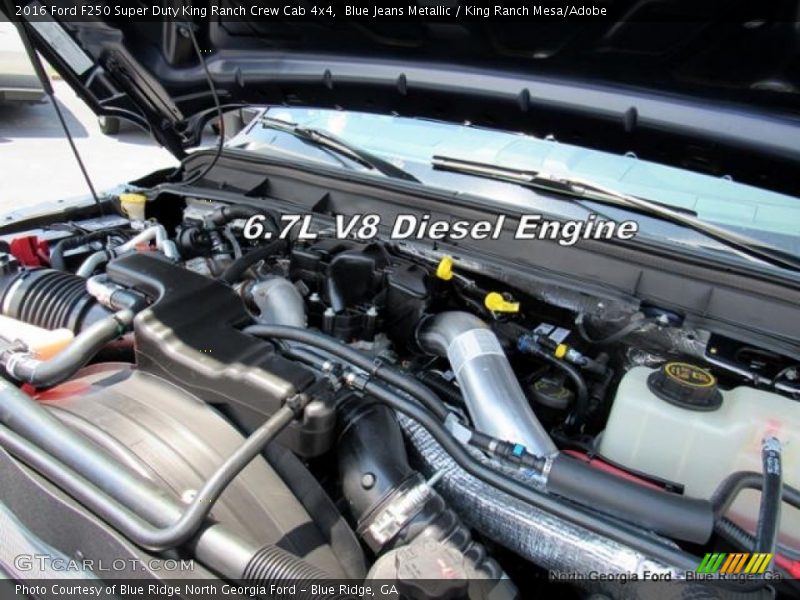 Blue Jeans Metallic / King Ranch Mesa/Adobe 2016 Ford F250 Super Duty King Ranch Crew Cab 4x4