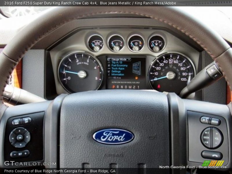 Blue Jeans Metallic / King Ranch Mesa/Adobe 2016 Ford F250 Super Duty King Ranch Crew Cab 4x4