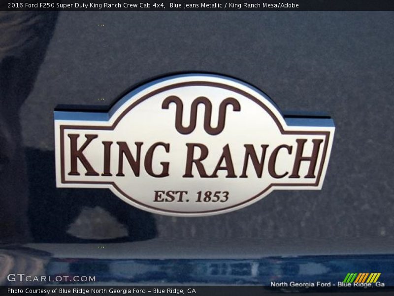Blue Jeans Metallic / King Ranch Mesa/Adobe 2016 Ford F250 Super Duty King Ranch Crew Cab 4x4
