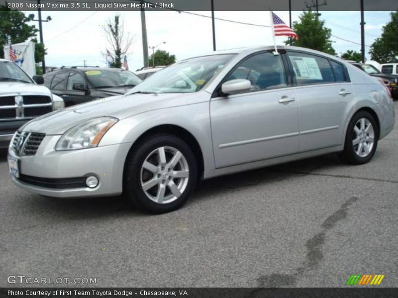Liquid Silver Metallic / Black 2006 Nissan Maxima 3.5 SL