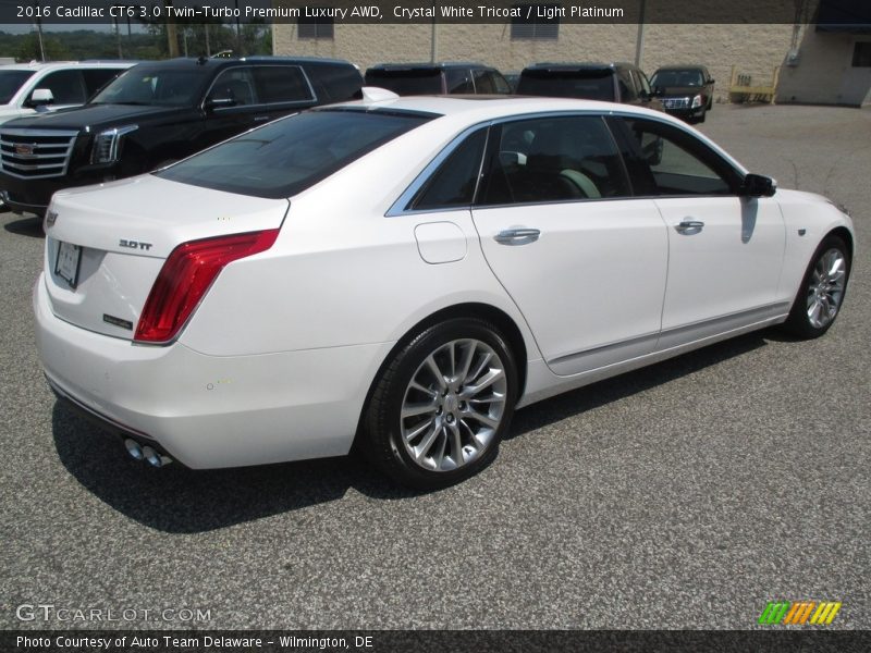 Crystal White Tricoat / Light Platinum 2016 Cadillac CT6 3.0 Twin-Turbo Premium Luxury AWD