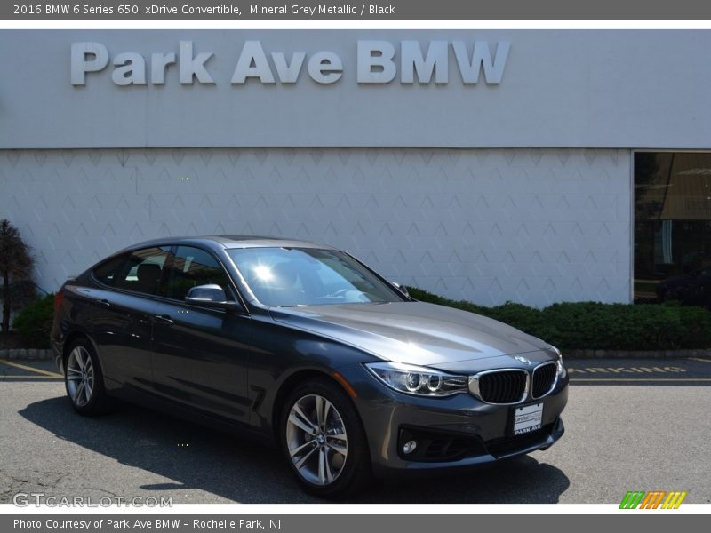 Mineral Grey Metallic / Black 2016 BMW 6 Series 650i xDrive Convertible