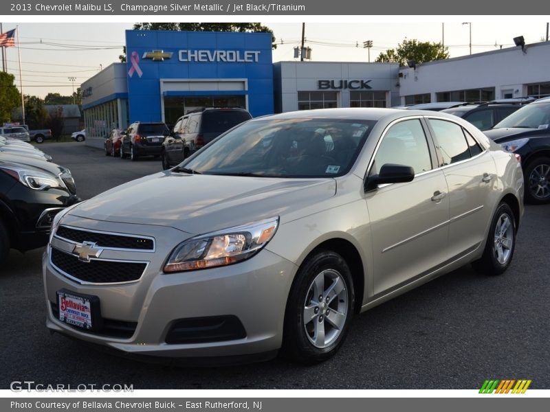 Champagne Silver Metallic / Jet Black/Titanium 2013 Chevrolet Malibu LS