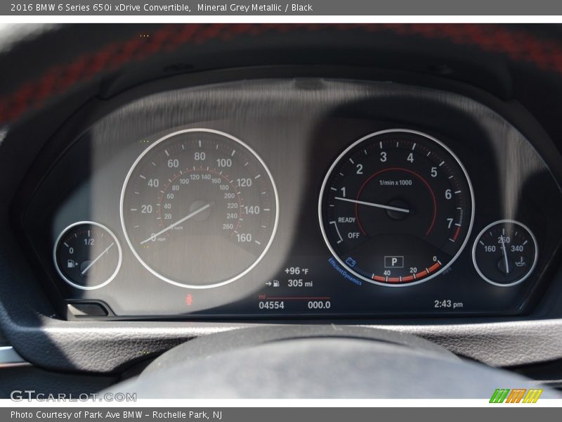 Mineral Grey Metallic / Black 2016 BMW 6 Series 650i xDrive Convertible