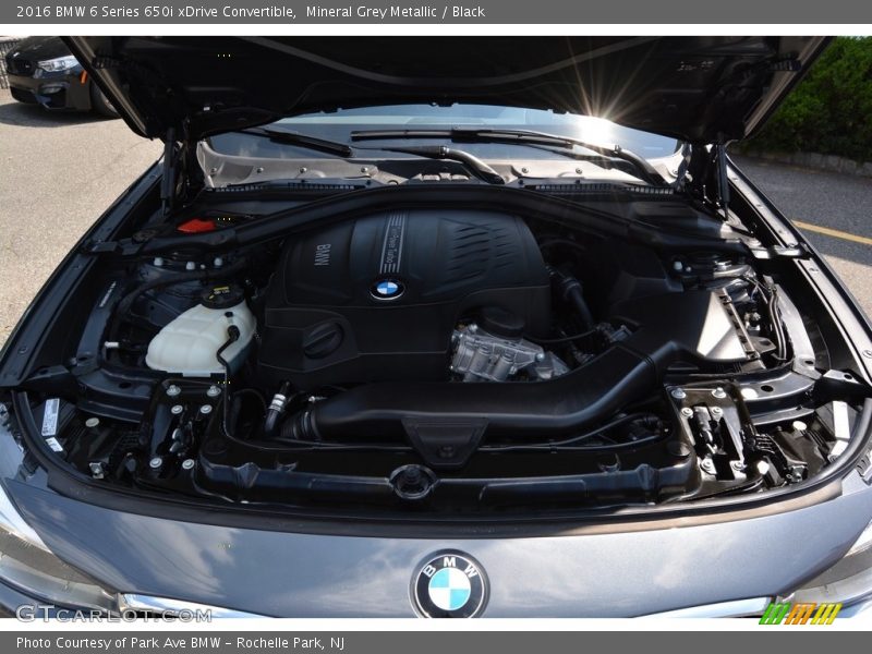 Mineral Grey Metallic / Black 2016 BMW 6 Series 650i xDrive Convertible