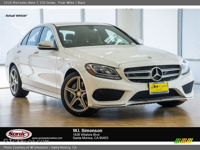 Polar White / Black 2016 Mercedes-Benz C 300 Sedan