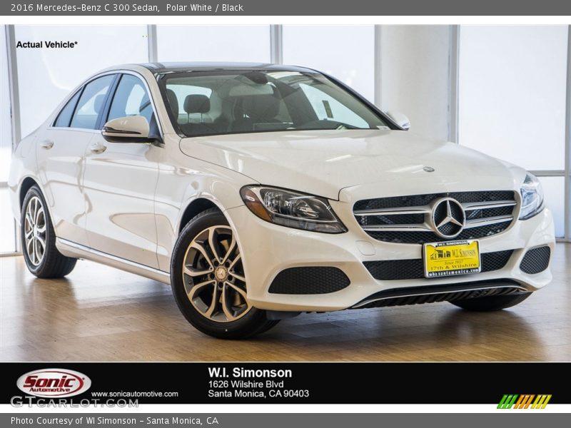 Polar White / Black 2016 Mercedes-Benz C 300 Sedan