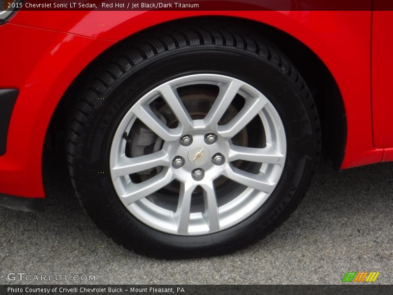 Red Hot / Jet Black/Dark Titanium 2015 Chevrolet Sonic LT Sedan