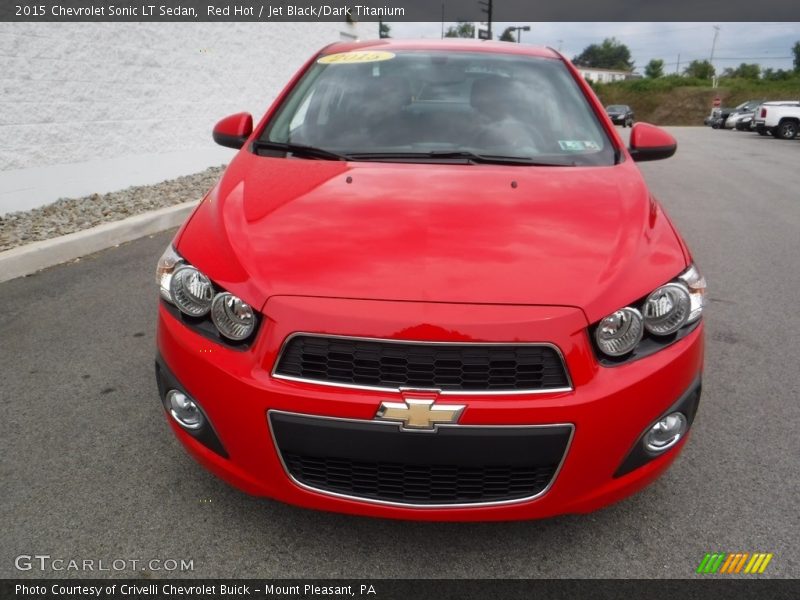 Red Hot / Jet Black/Dark Titanium 2015 Chevrolet Sonic LT Sedan