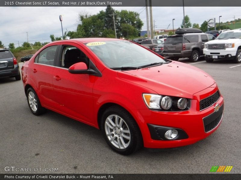 Red Hot / Jet Black/Dark Titanium 2015 Chevrolet Sonic LT Sedan