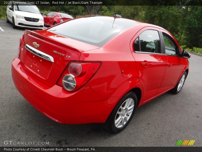Red Hot / Jet Black/Dark Titanium 2015 Chevrolet Sonic LT Sedan