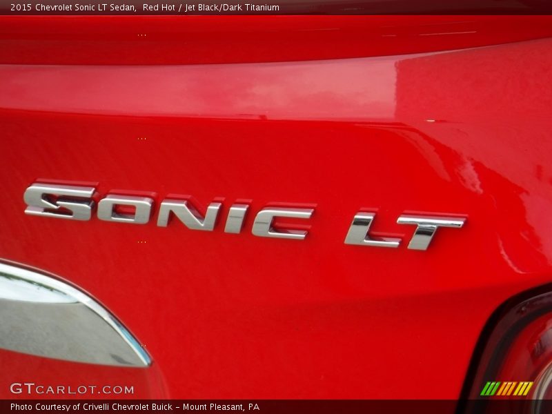 Red Hot / Jet Black/Dark Titanium 2015 Chevrolet Sonic LT Sedan