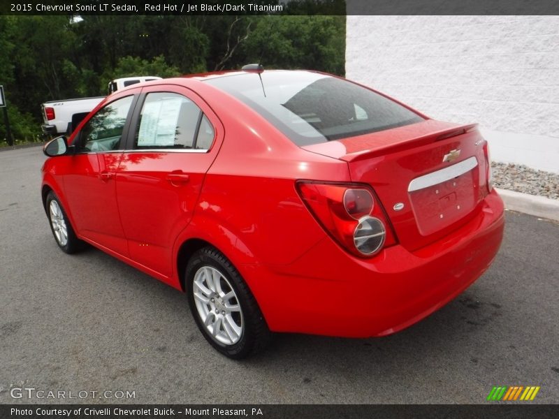 Red Hot / Jet Black/Dark Titanium 2015 Chevrolet Sonic LT Sedan