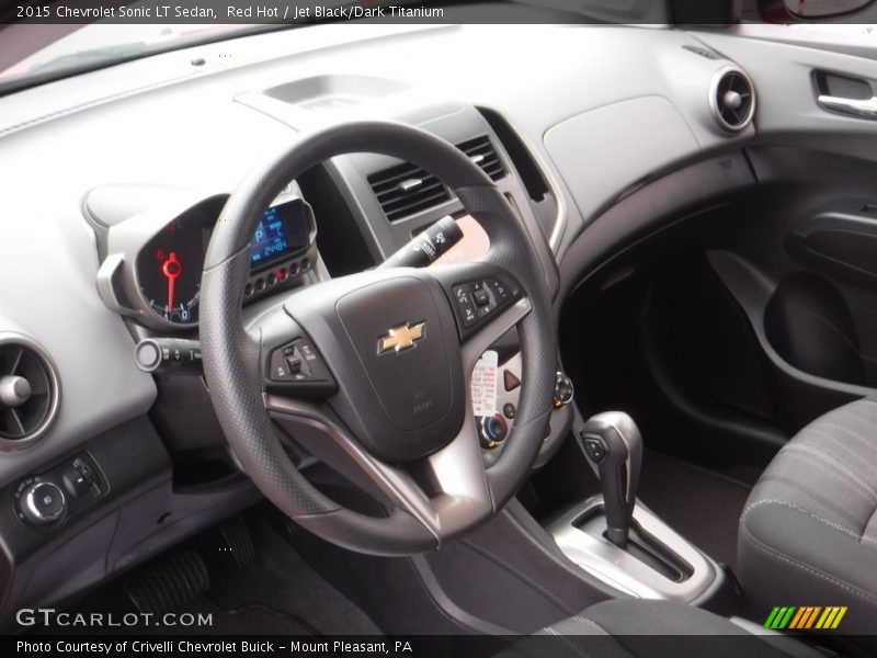 Red Hot / Jet Black/Dark Titanium 2015 Chevrolet Sonic LT Sedan
