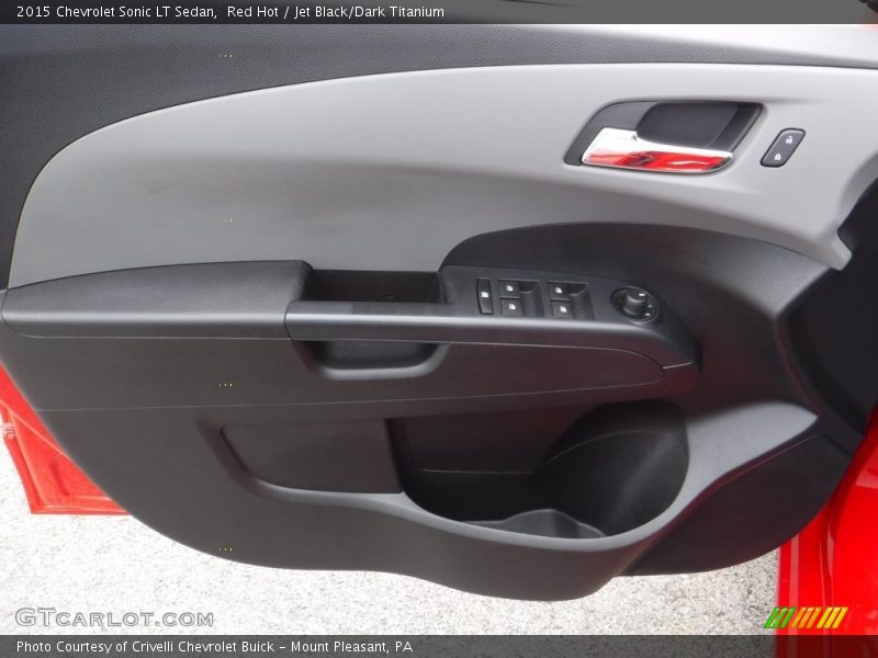 Red Hot / Jet Black/Dark Titanium 2015 Chevrolet Sonic LT Sedan
