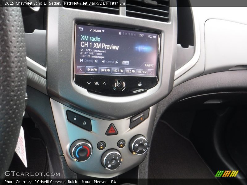Red Hot / Jet Black/Dark Titanium 2015 Chevrolet Sonic LT Sedan