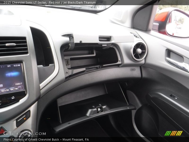 Red Hot / Jet Black/Dark Titanium 2015 Chevrolet Sonic LT Sedan