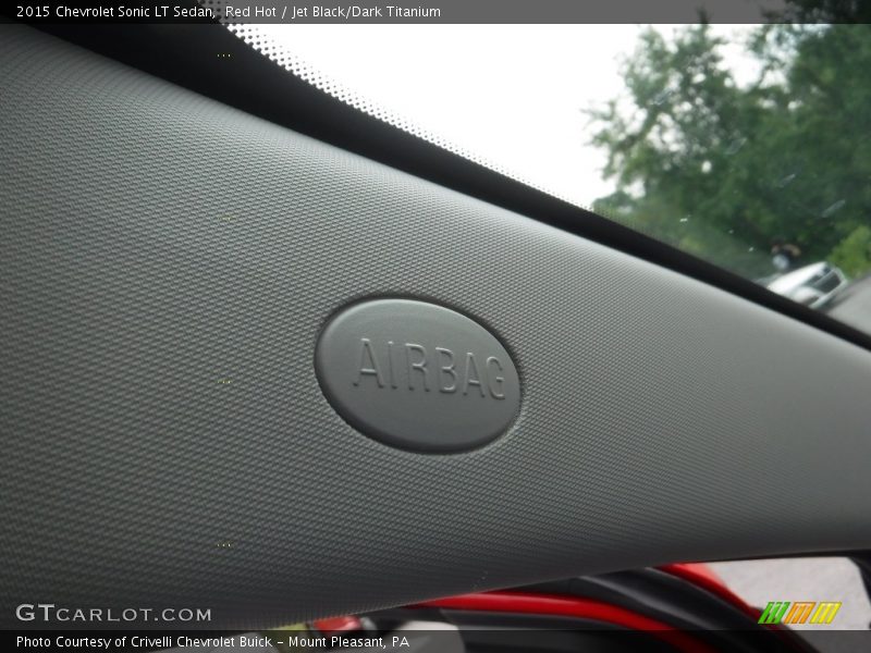 Red Hot / Jet Black/Dark Titanium 2015 Chevrolet Sonic LT Sedan