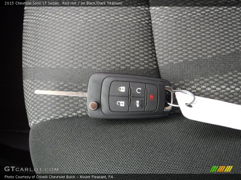 Red Hot / Jet Black/Dark Titanium 2015 Chevrolet Sonic LT Sedan