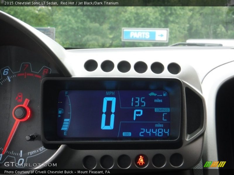Red Hot / Jet Black/Dark Titanium 2015 Chevrolet Sonic LT Sedan