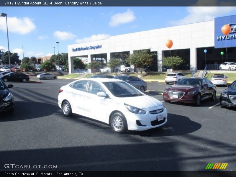 Century White / Beige 2012 Hyundai Accent GLS 4 Door