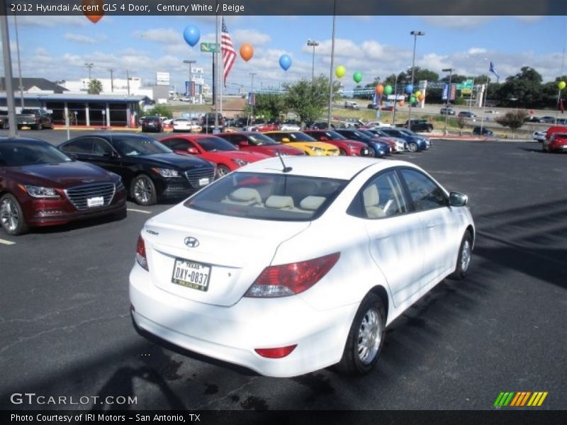 Century White / Beige 2012 Hyundai Accent GLS 4 Door